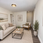 Virtually staged living room at 1610 27th St SE #201, Washington, DC