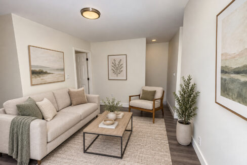 Virtually staged living room at 1610 27th St SE #201, Washington, DC